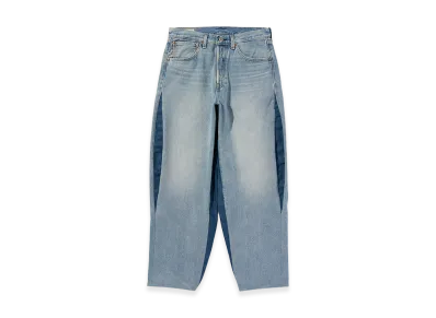 LEVI'S 501 Loose Customized Expansion Baggy Jeans V2 S/D "Light Wash"