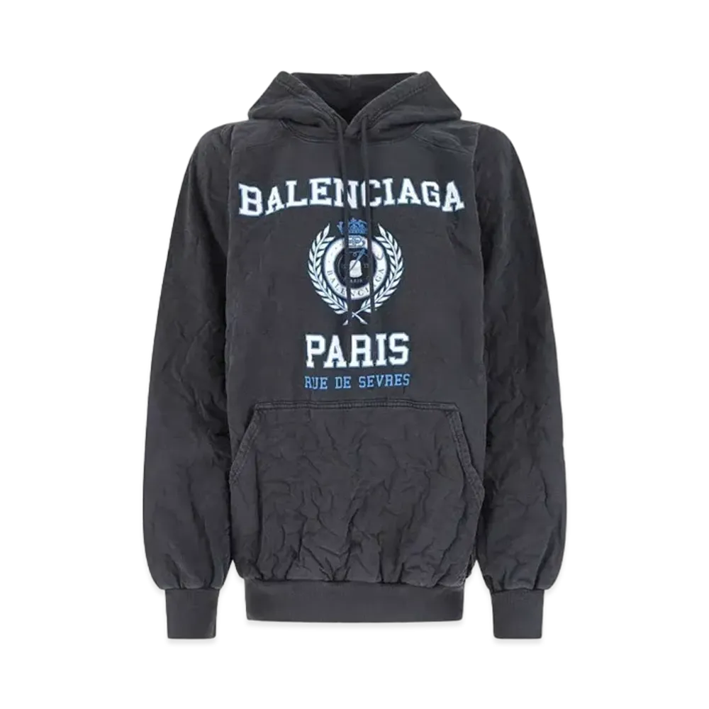 BALENCIAGA Oversized College 1917 Hoodie "Blue"
