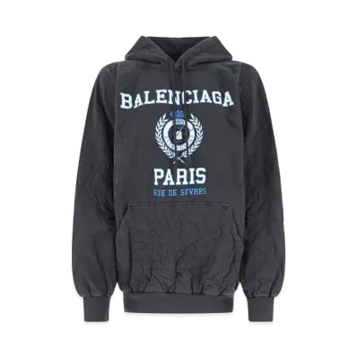 BALENCIAGA Oversized College 1917 Hoodie "Blue"