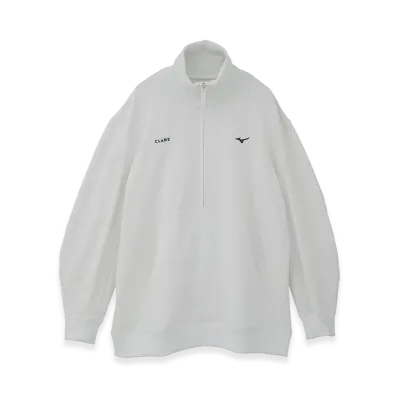 CLANE x Mizuno Polyspan Half Zip Sweatshirt "White"