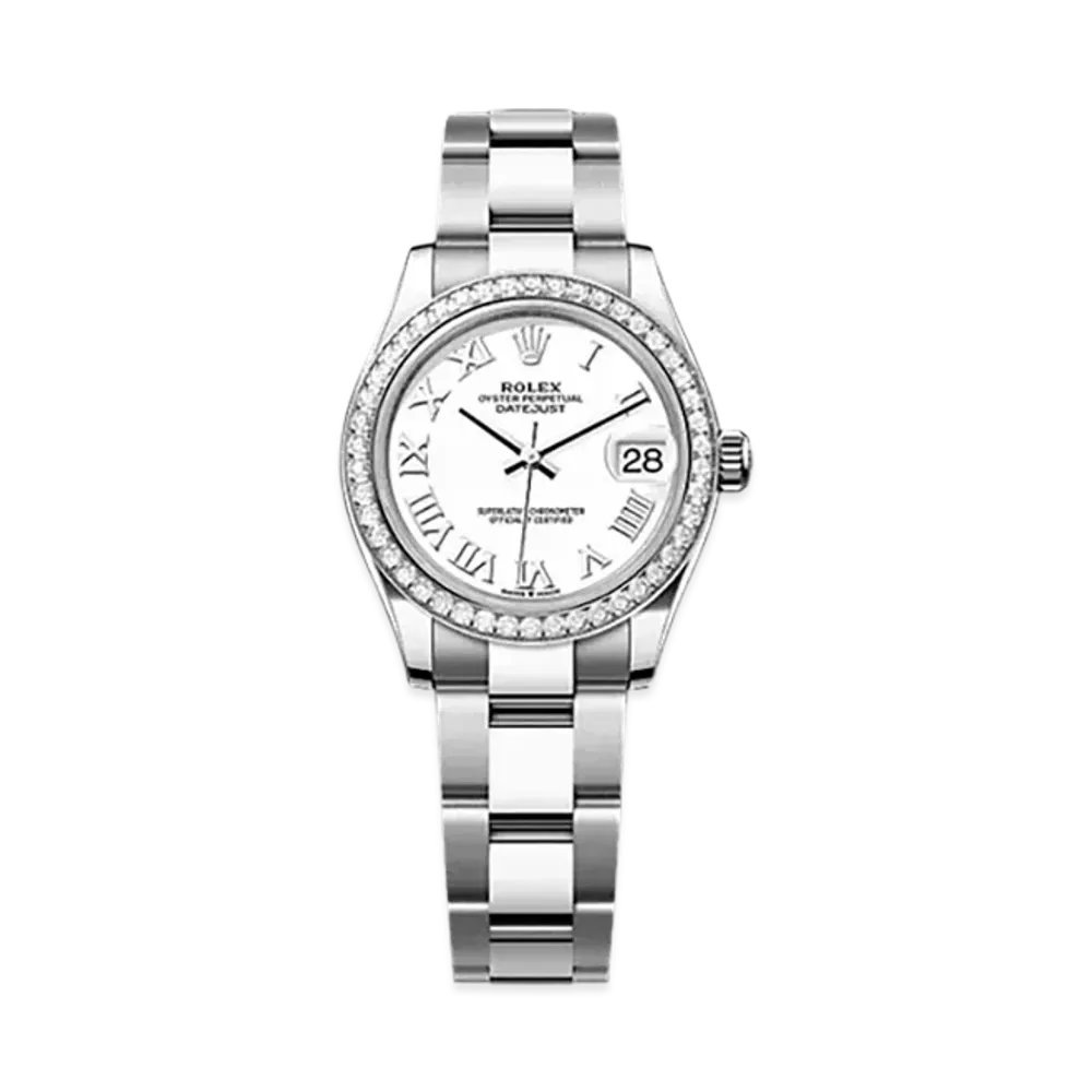 ROLEX Datejust 31 Oystersteel & White Gold Diamonds "White"