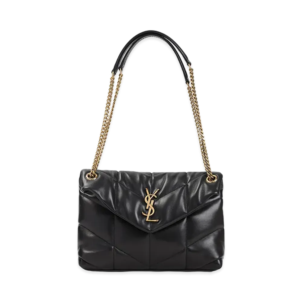Saint Laurent Women's YSL Bo Mng Puffer S "Black"
