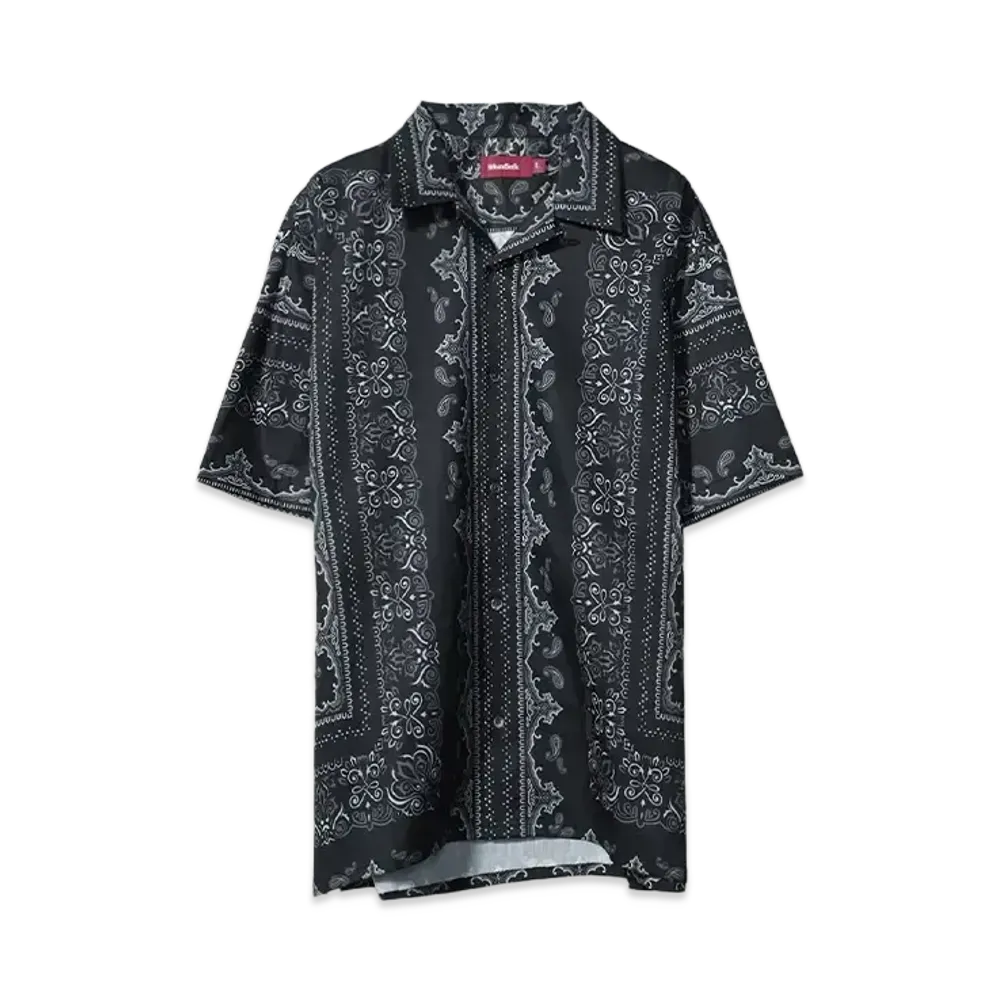 Hide and Seek Bandana Pattern S/S Shirt "BLACK"