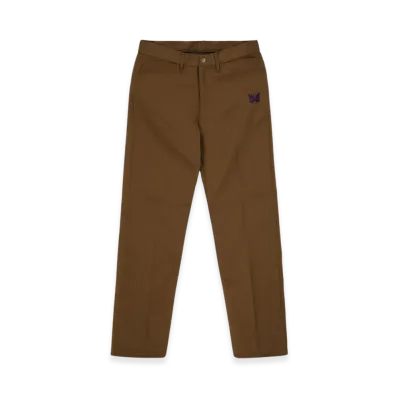 NEEDLES Poly Twill Straight Pants "Brown"
