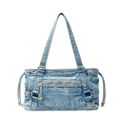 Matin Kim Matin Washed Denim Square Bag "Light Blue"