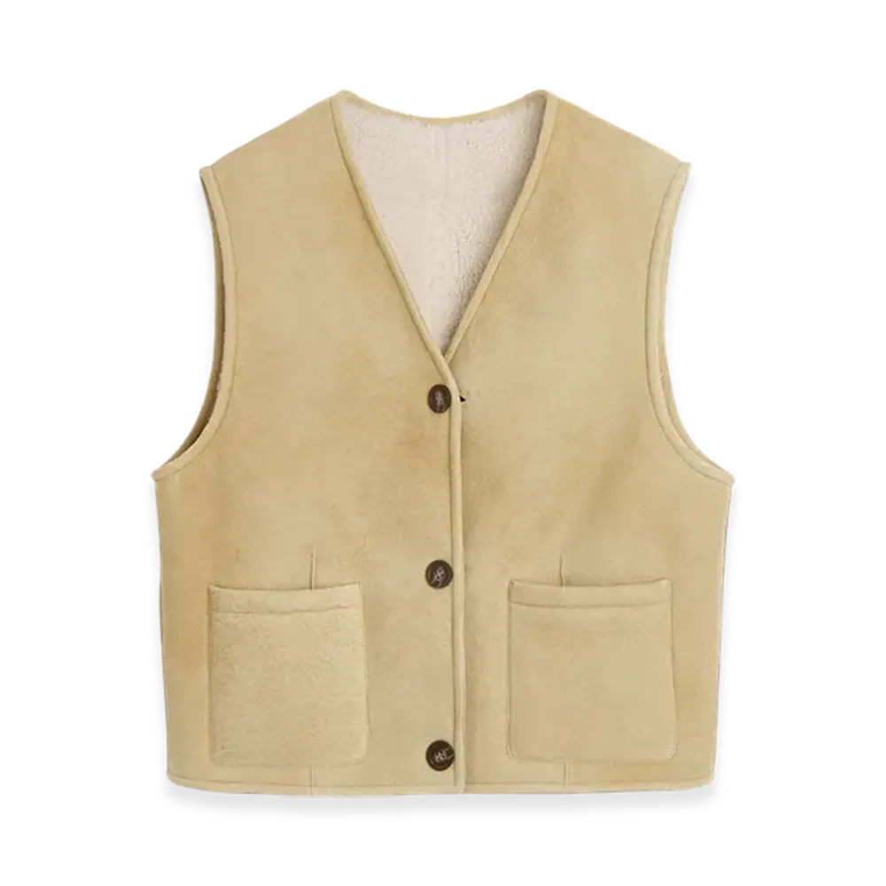 OUR LEGACY Work Shop Tosto Vest "Bruciata Shearling Crema"