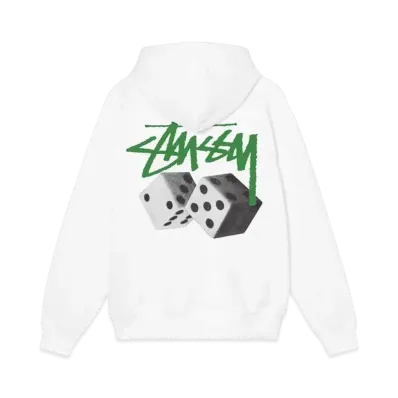 Stussy ROLL THE DICE HOODIE "White"