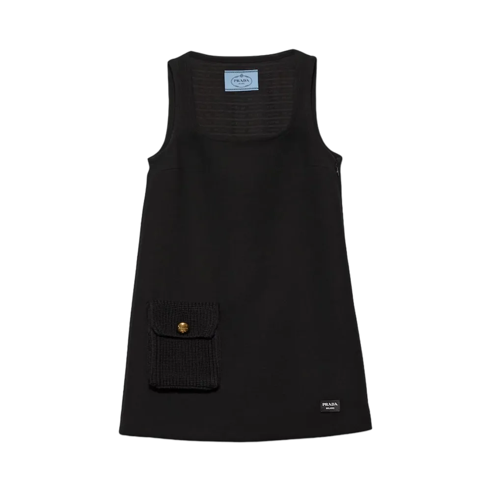 PRADA Women's Natte Minidress "Black"