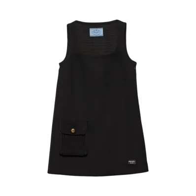 PRADA Women's Natte Minidress "Black"
