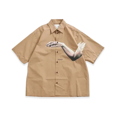 yoshiokubo S/S Shirts Check "Beige"