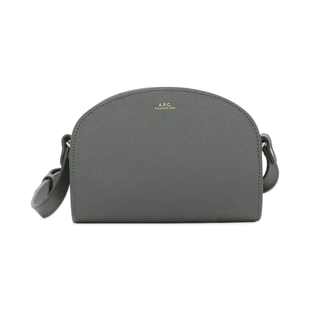 A.P.C. Sac Demi Lune Mini "Gris Fonce"
