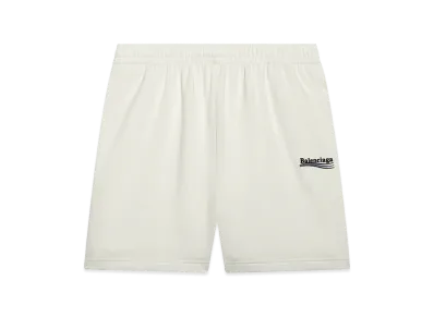 BALENCIAGA Political Campaign Sweatshorts "Snow/Dark Beige"