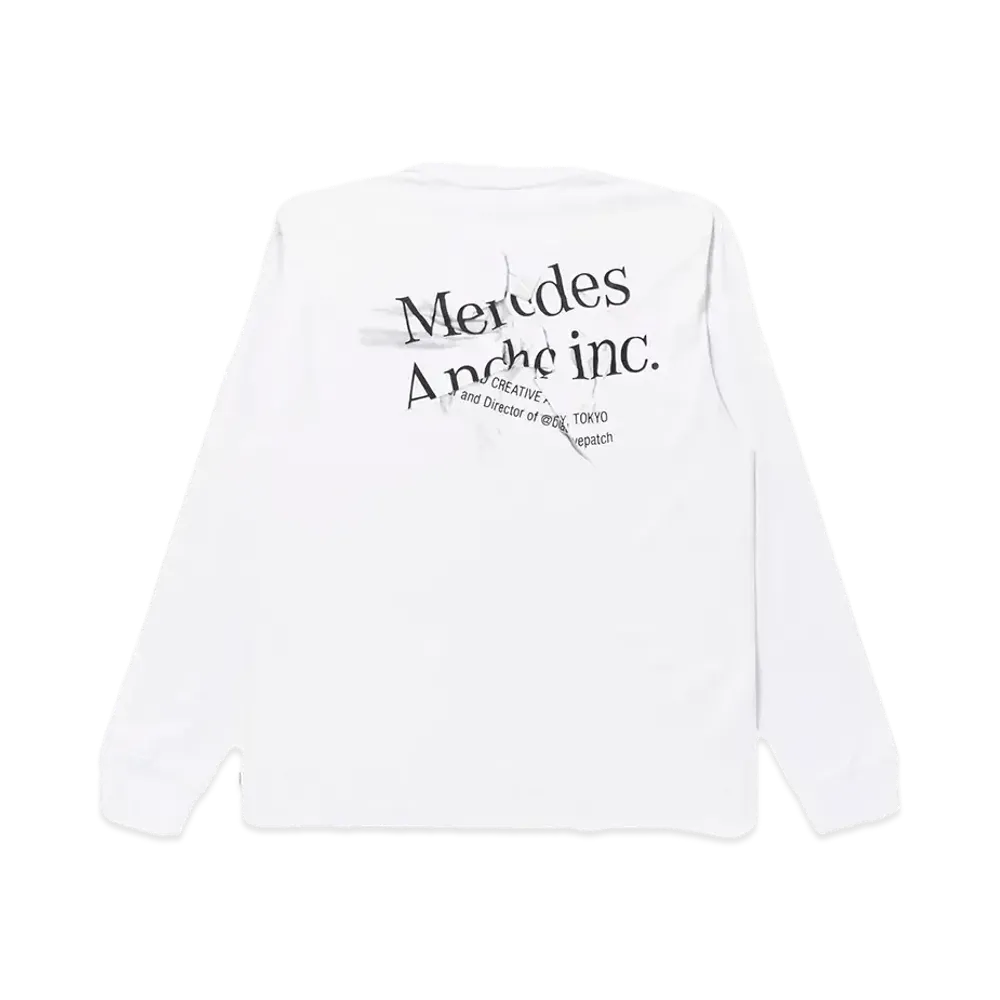 Mercedes Anchor inc. Crumpled LS Tee "White"