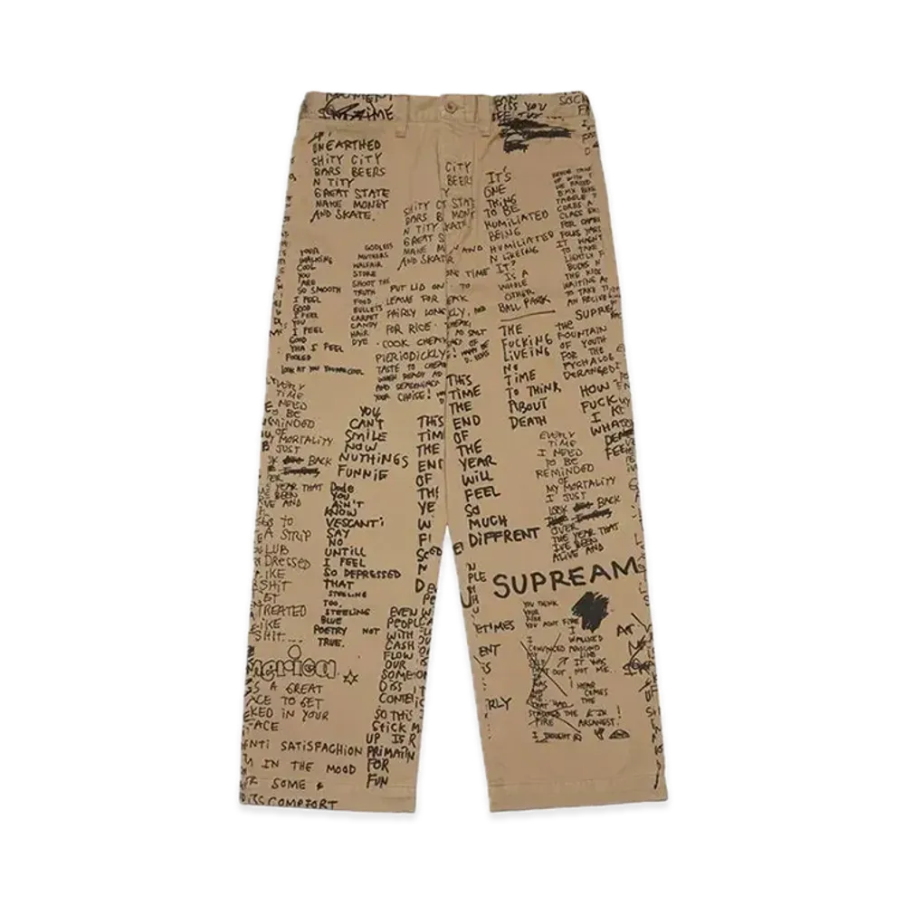 Supreme Gonz Poems Chino Pant "Khaki"