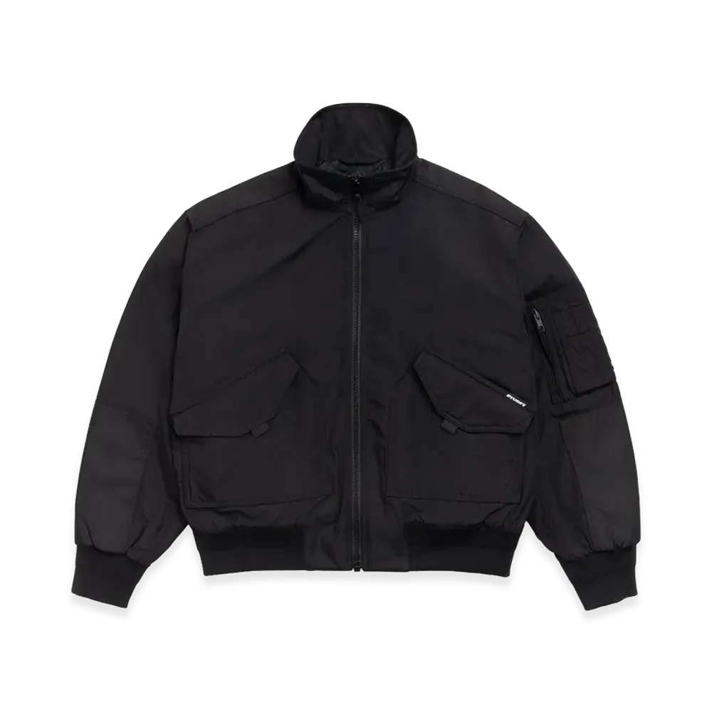 Stussy Mock Neck Flight Bomber "Black"