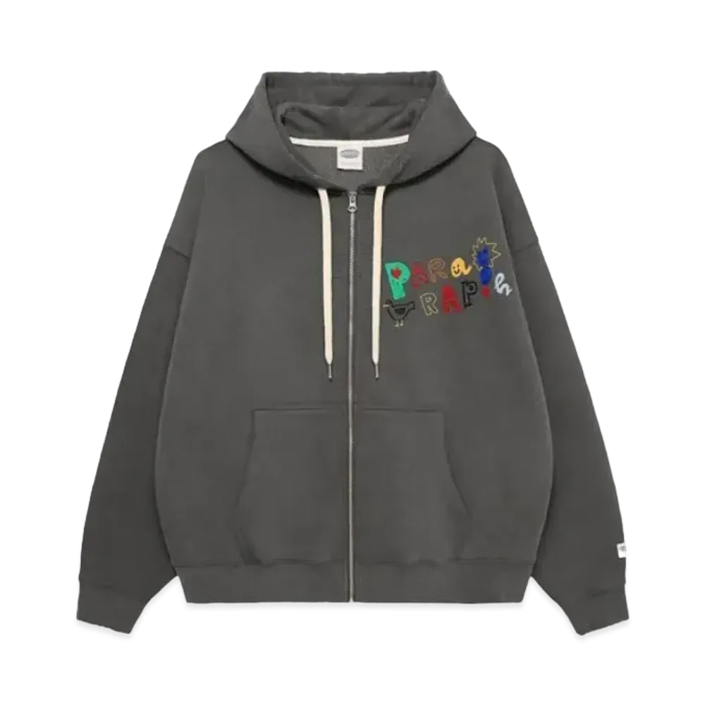Paragraph Boucle Stitch Zip Hoodie "Charcoal"