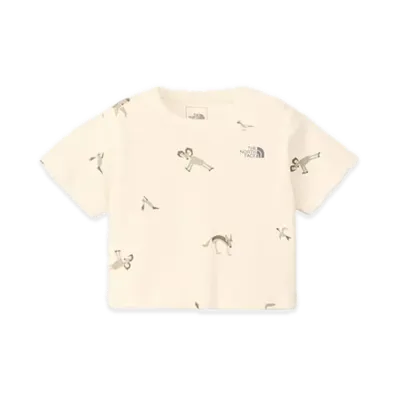 The North Face Baby Short Sleeve Little Breeze Tee "Cutout Animals"