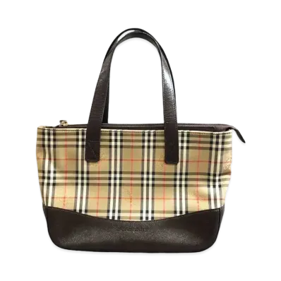 Burberry Nova Check Pattern Tote Bag