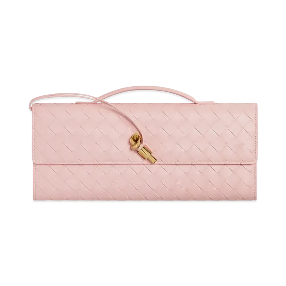 Bottega Veneta Andiamo Clutch "Rose"