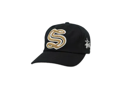 Stussy Mid-Depth Chenille S Snapback "Black"