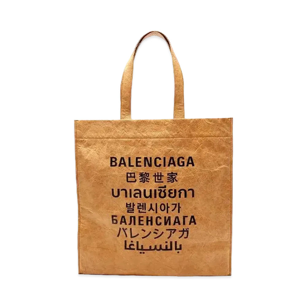 BALENCIAGA Shopper Medium Tote Bag "Brown"