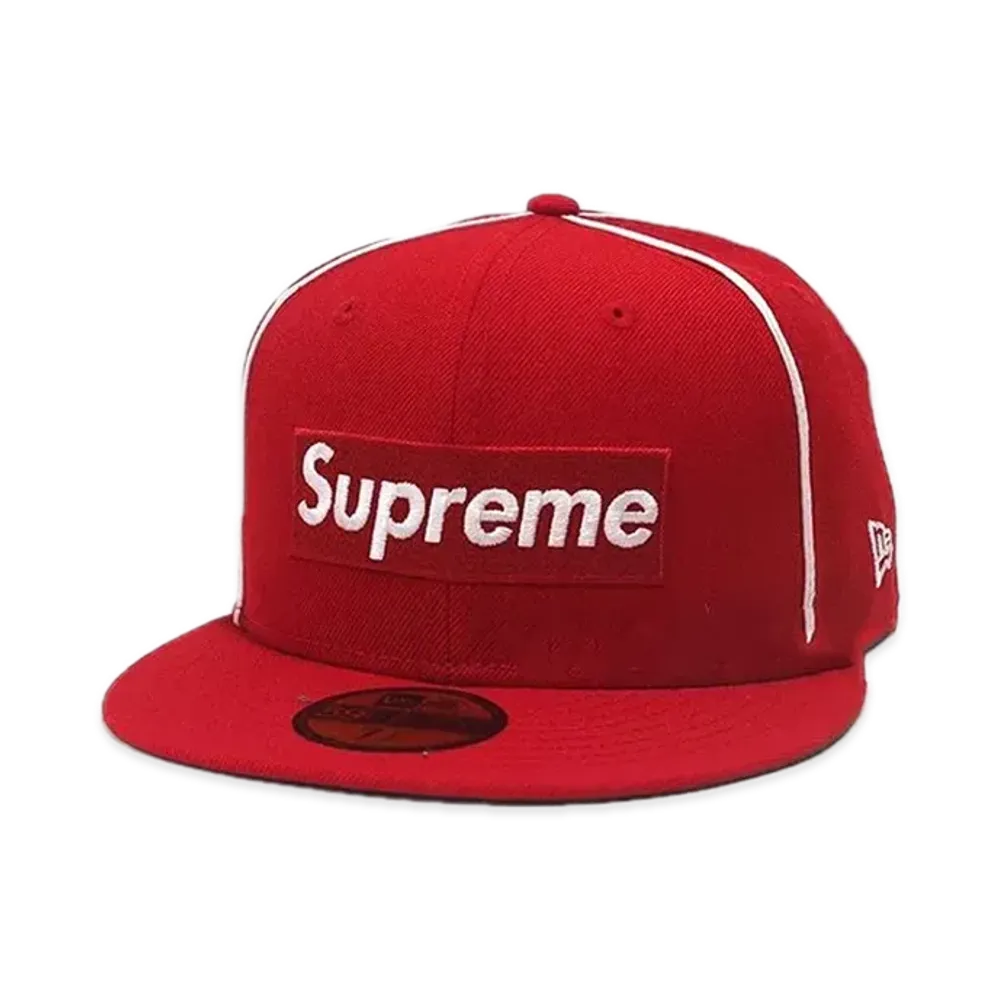 Supreme Box Logo Piping New Era "Red"