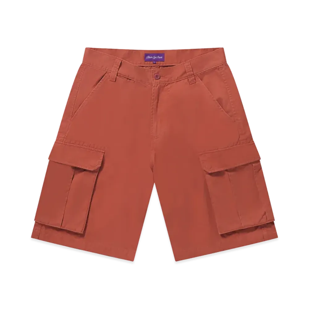 BlackEyePatch OG Label Washed Cargo Baggy Shorts "Apricot"