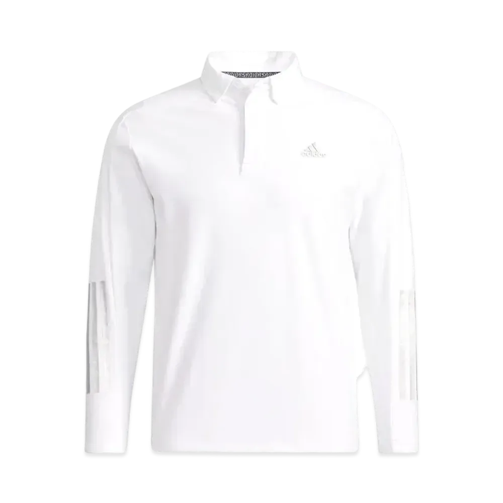 ADIDAS COLD.RDY WARM FABRICK MIX LONG SLEEVE BUTTON DOWN SHIRT "White"