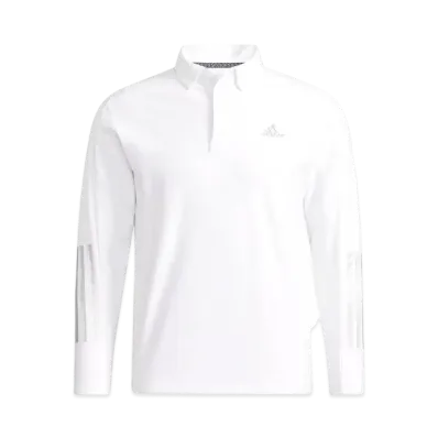 ADIDAS COLD.RDY WARM FABRICK MIX LONG SLEEVE BUTTON DOWN SHIRT "White"