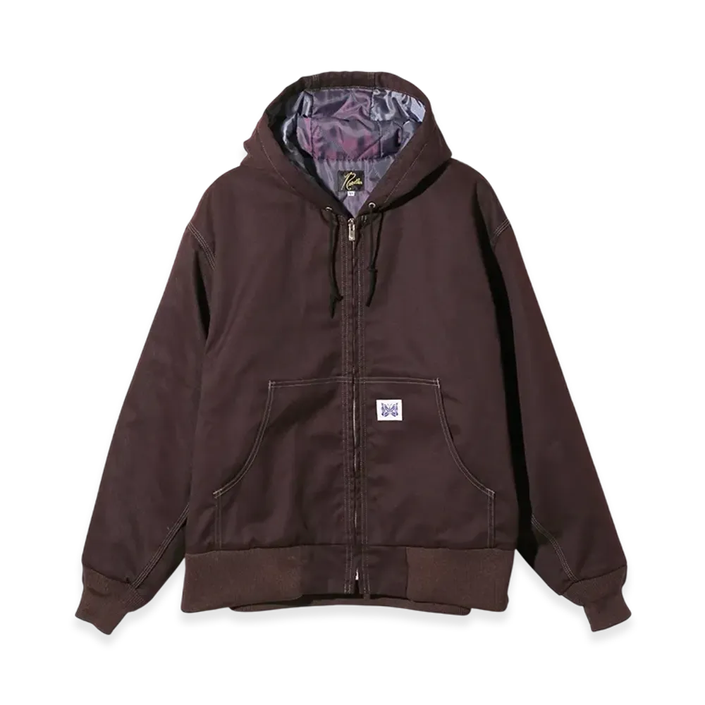 NEEDLES Zipped Work Hoody PE/C Twill "Burgundy"
