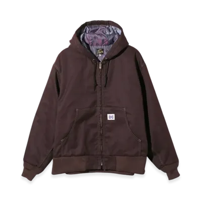 NEEDLES Zipped Work Hoody PE/C Twill "Burgundy"