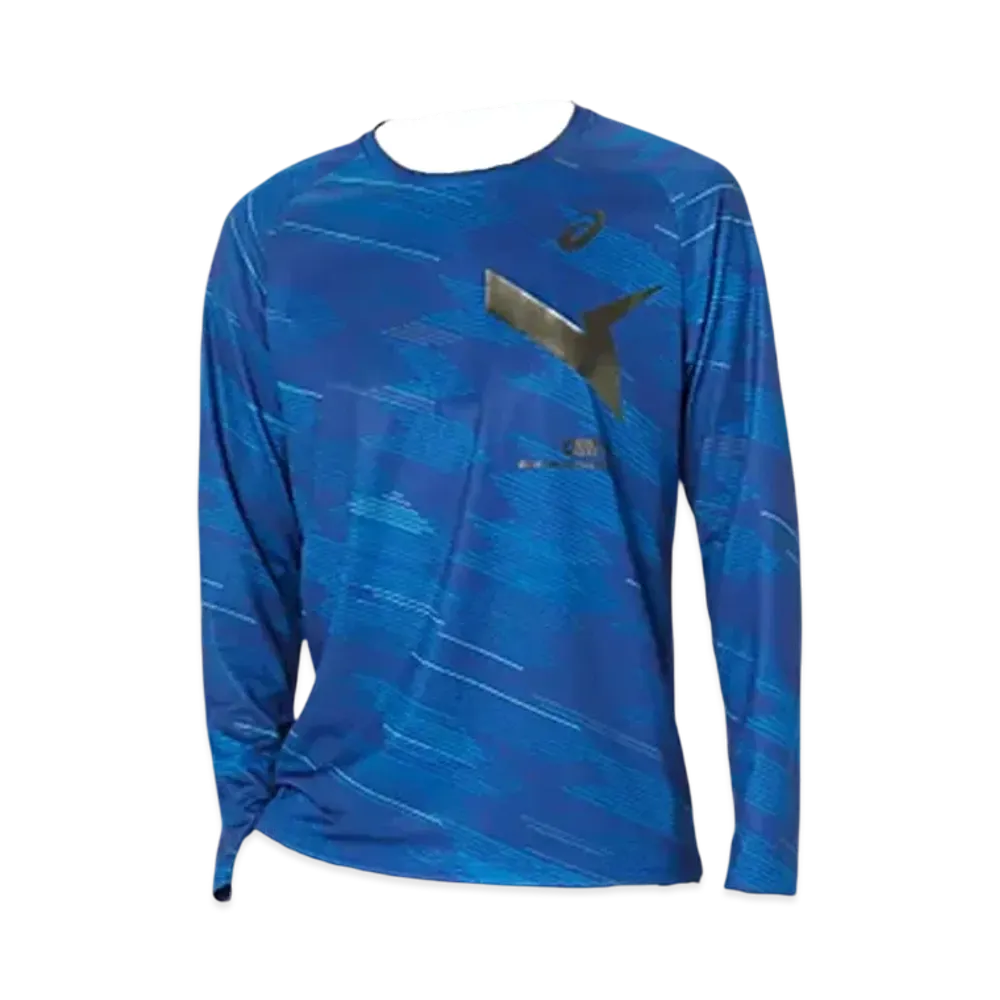Asics Aim-Trg Dry Graphic Long Sleeve Shirt "True Blue"