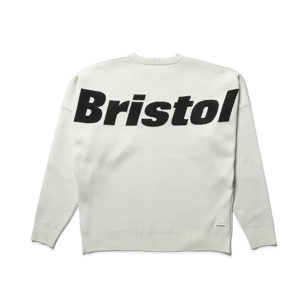 F.C.Real Bristol Big Logo Crewneck Knit "White"