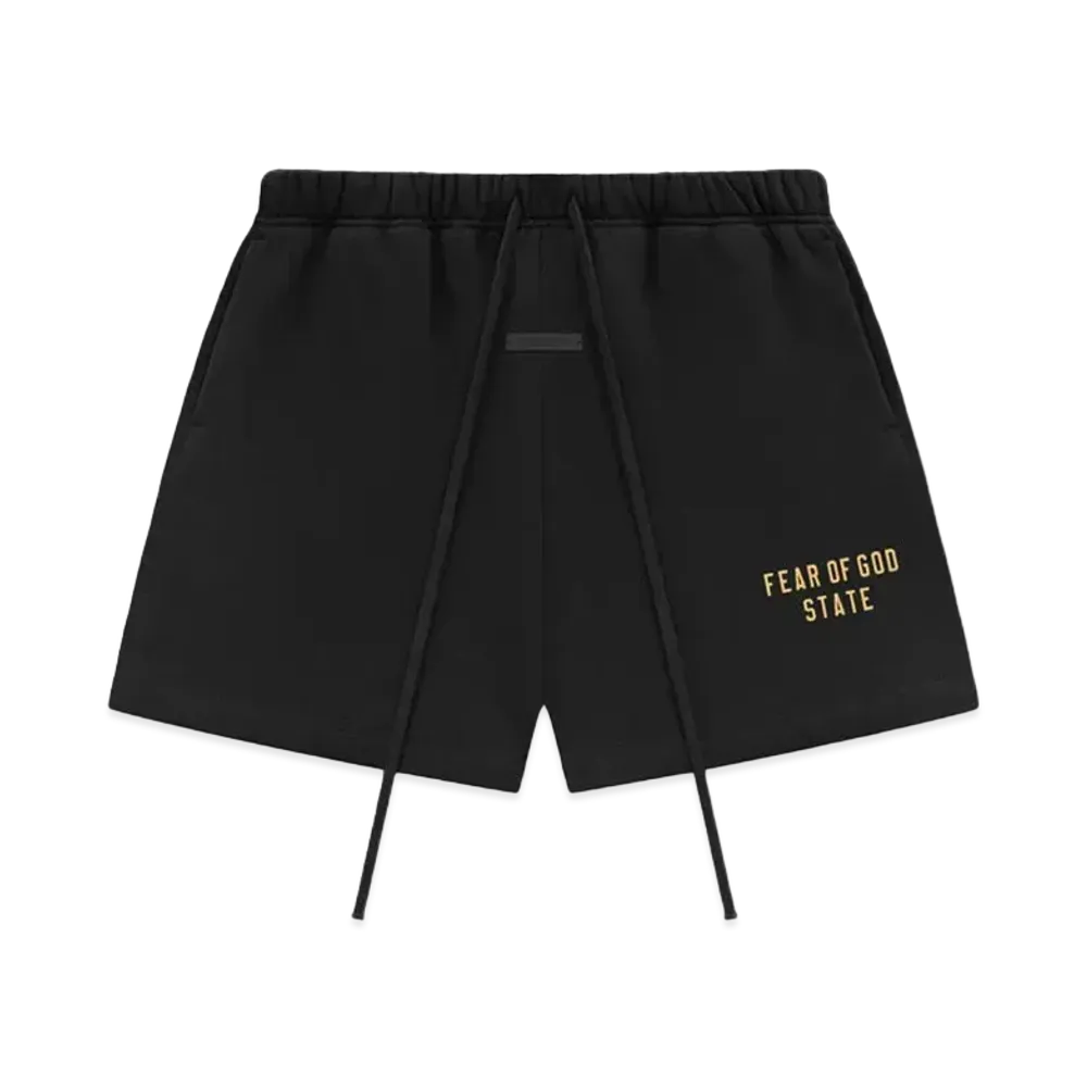 FEAR OF GOD ESSENTIALS Fleece Soccer Short "Black"