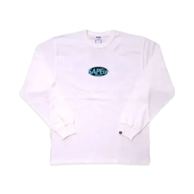 SAPEur Oval Logo Long Sleeve Miint L/S Tee "White"