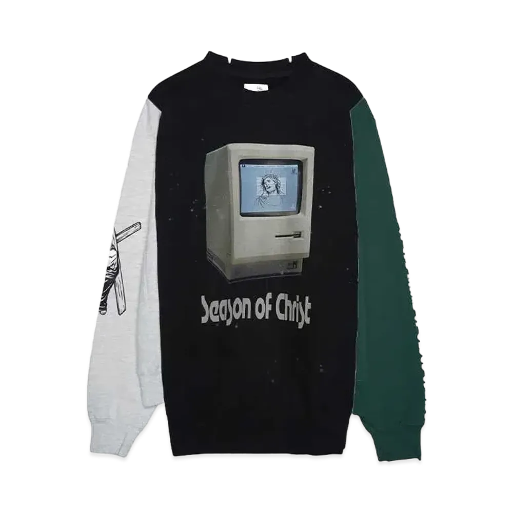 SOMEIT REBULID SWEAT SHIRTS "GREY/BLACK/CHARCOAL"