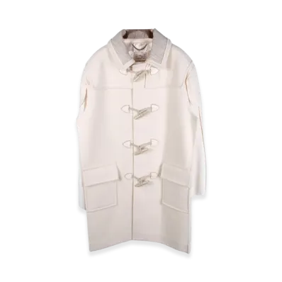 Maison Margiela Women's Wool Cape Coat "Off White"
