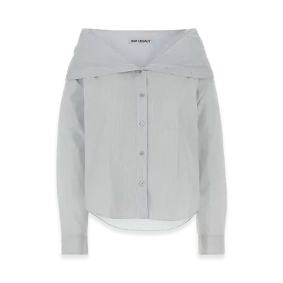 OUR LEGACY Women's Embroidered Poplin Shirt "Stripped"