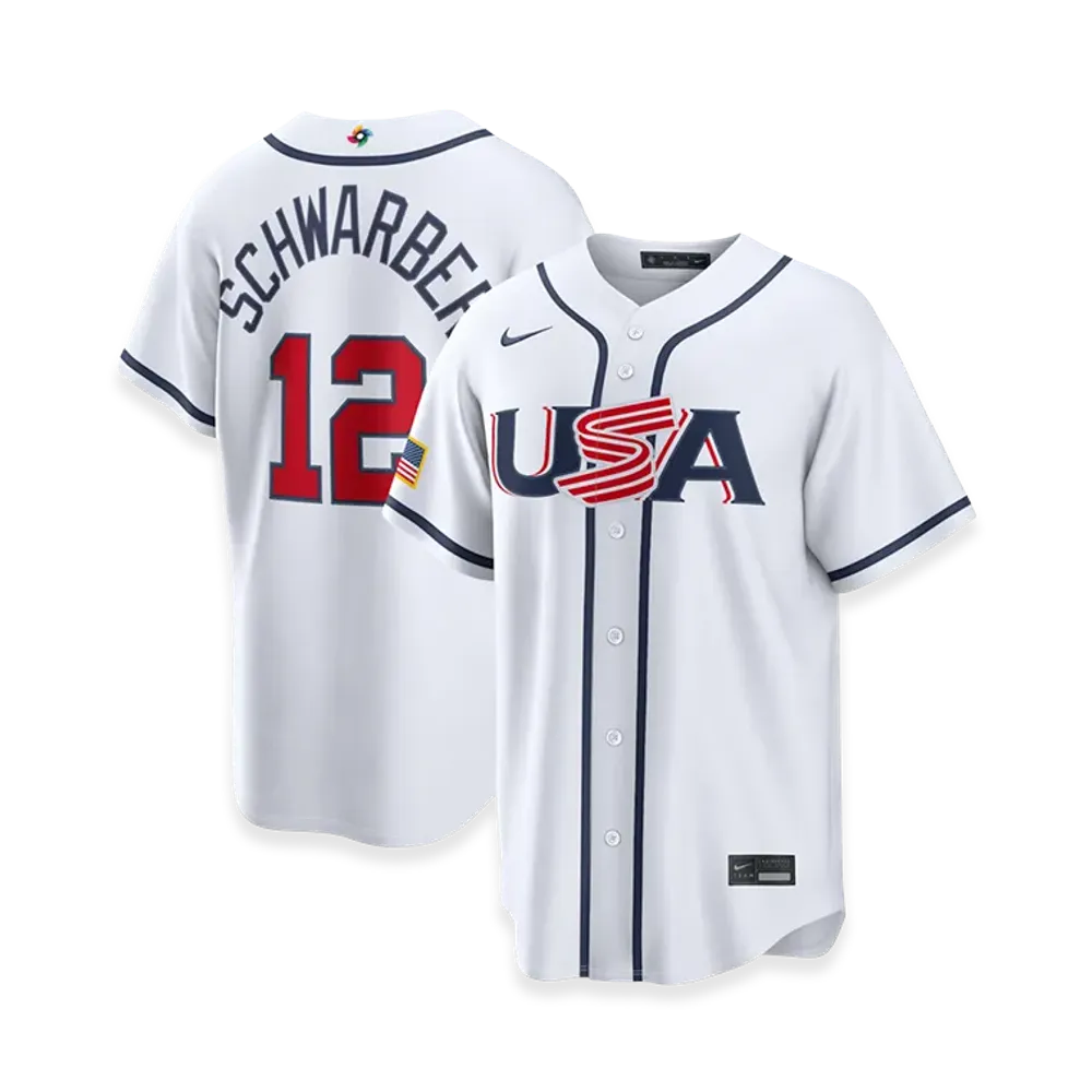 Nike 2026WBC World Baseball Classic Kyle Schwarber USA Baseball Home Stadium Jersey "White"