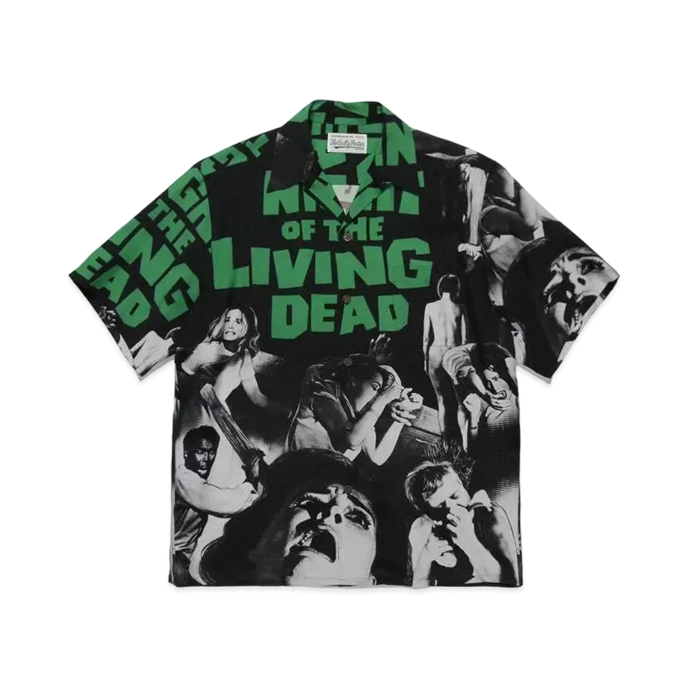 WACKO MARIA NIGHT OF THE LIVING DEAD / HAWAIIAN SHIRT "Green"