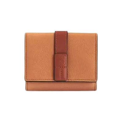 LOEWE Trifold Wallet Soft Grain Calf "Light Caramel/Pecan"