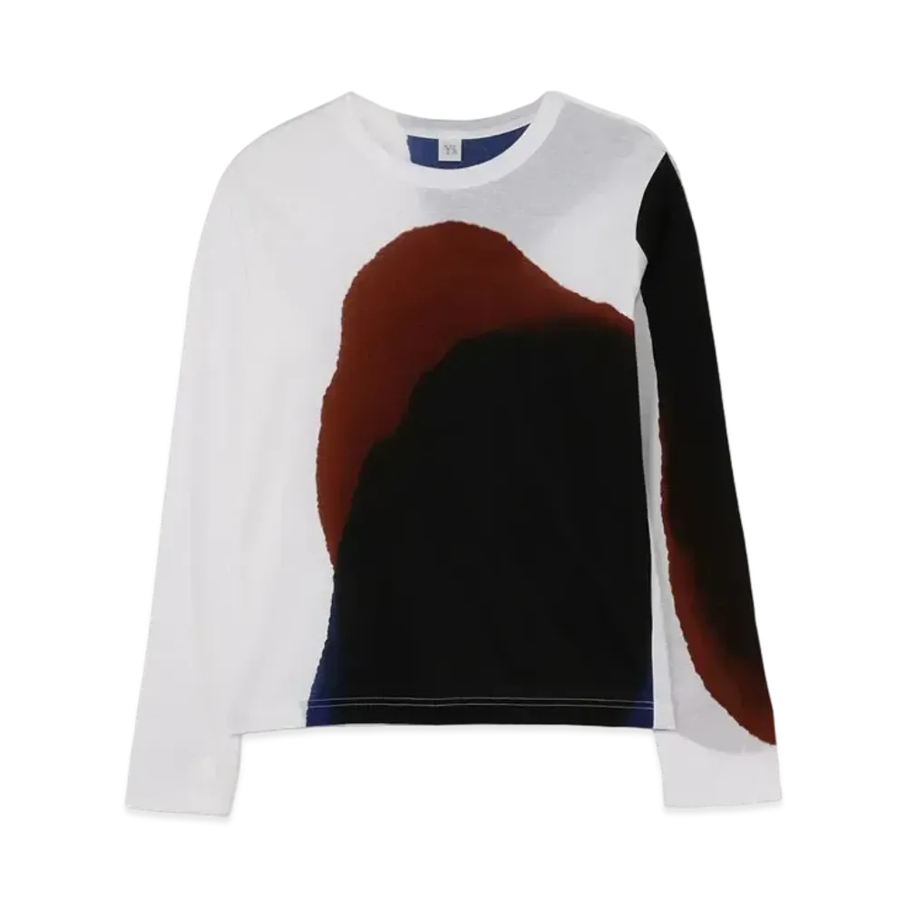 Yohji Yamamoto Y's RUN P PLAIN STICH ROUND NECK LONG SLEEVE "Blue"