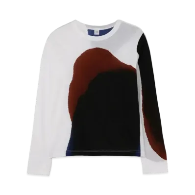 Yohji Yamamoto Y's RUN P PLAIN STICH ROUND NECK LONG SLEEVE "Blue"