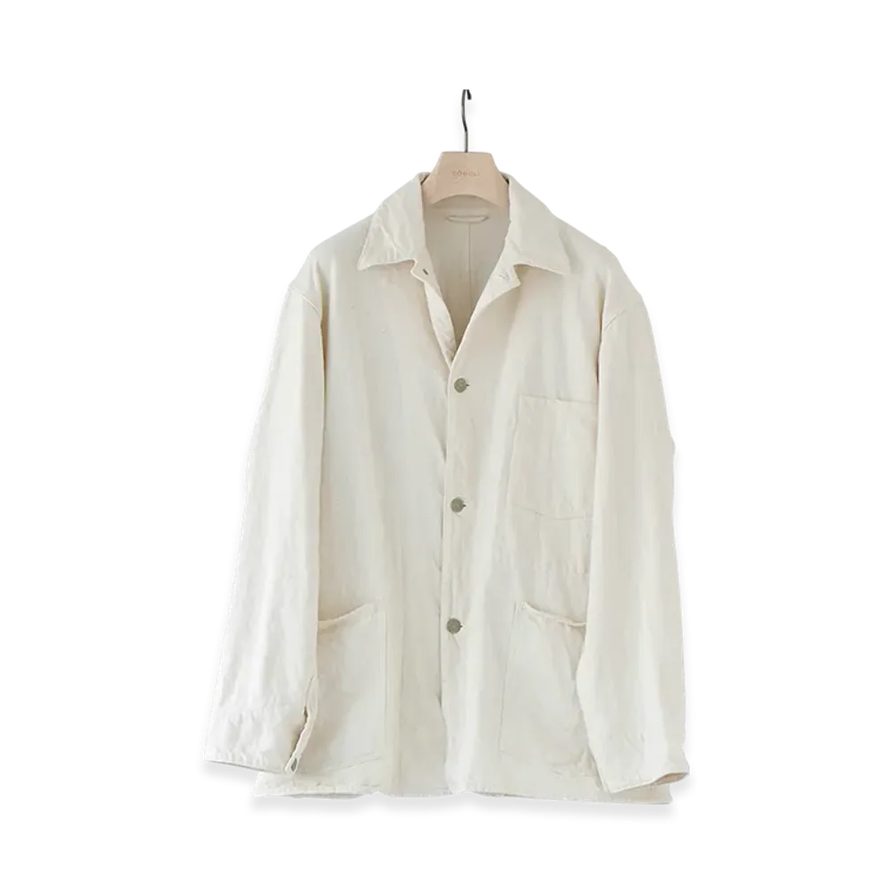 COMOLI Denim Work Jacket "White"