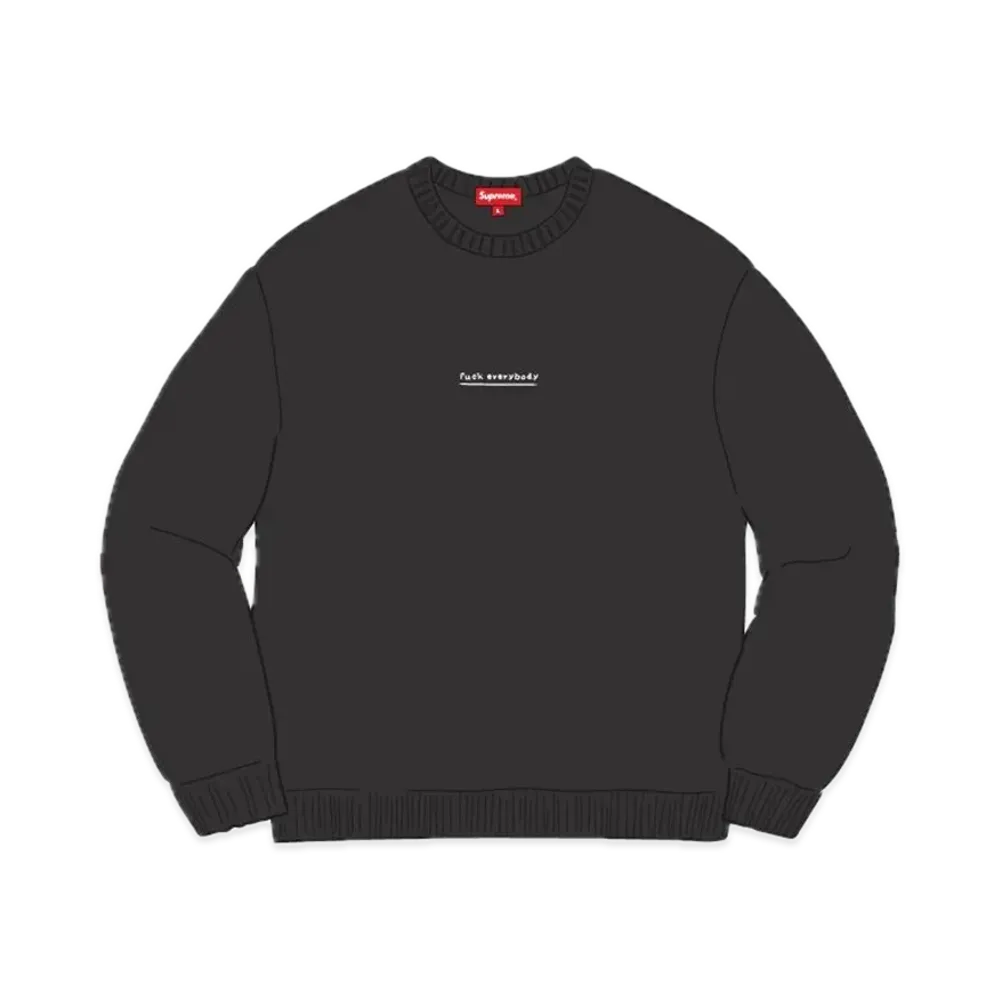 Supreme Fuck Everybody Sweater "Black"