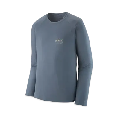 patagonia Men's Long Sleeve Capline Cool Trail Graphic Shirt "Utility Blue"