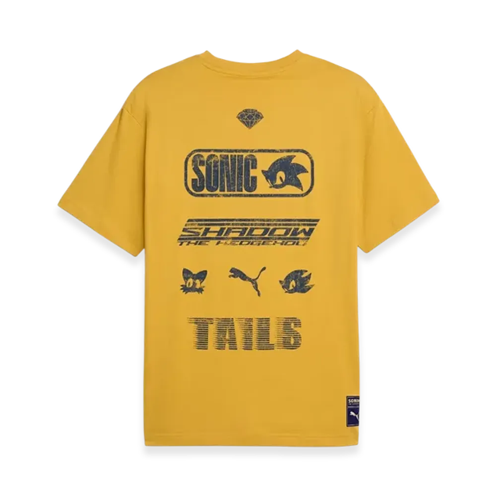 PUMA x SONIC Men's Relaxed Graphic Short Sleeve T-Shirt "Gold"