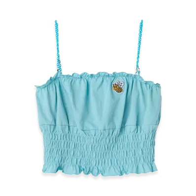 HYSTERIC GLAMOUR Women's Hysteric Glamour Hys Bee Embroidered Camisole "Blue"