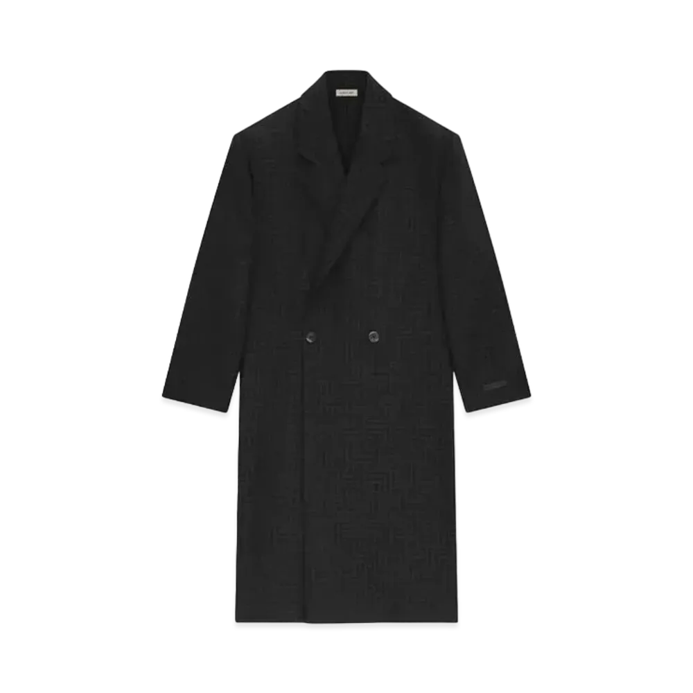 FEAR OF GOD Wool Jacquard Classic Overcoat "Black"