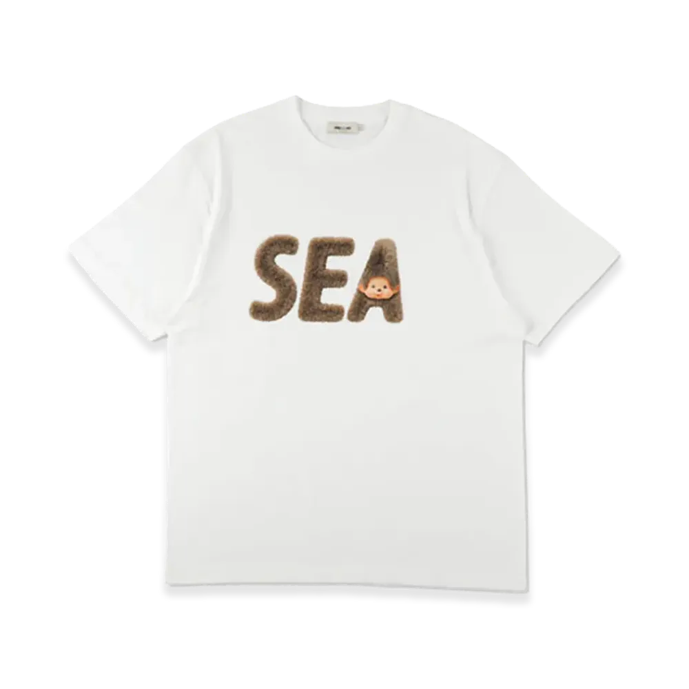 WIND AND SEA x Monchhichi Fur Og Sea Tee "White"